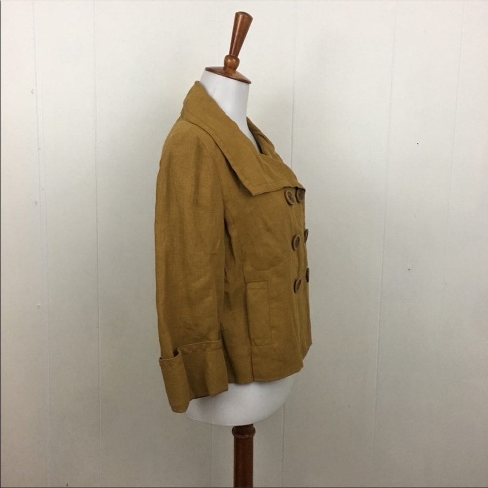 J. Crew Linen Double Breasted Crop Jacket - Picture 4 of 7